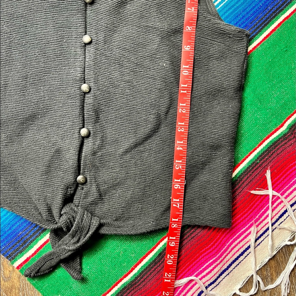 Texture & Thread | Button-Front Tie Tank Top - Picture 7 of 9